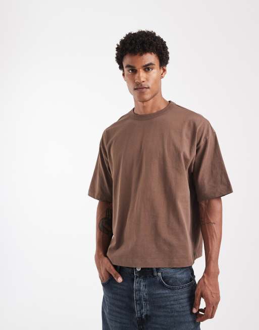 ASOS DESIGN boxy oversized T-shirt with Missouri graphic in brown wash, 2 of 5