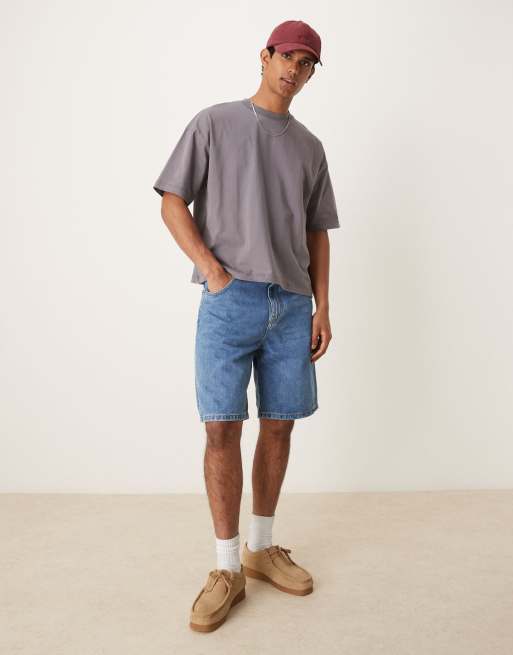 ASOS DESIGN boxy oversized t-shirt with New York graphic in charcoal
