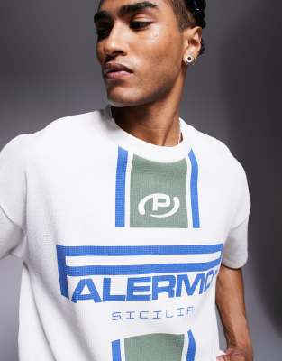 Asos Design Boxy Oversized T-shirt With Palermo Graphic