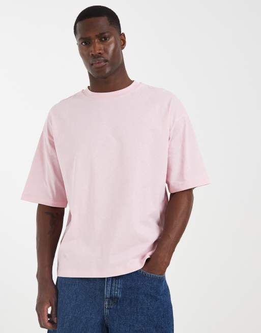 ASOS DESIGN boxy oversized T-shirt with palm tree graphic in pink, 3 of 5