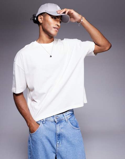 ASOS DESIGN boxy oversized T-shirt with sailing graphic in off-white - view 1