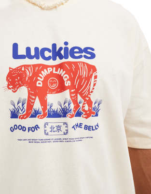 Asos Design Boxy Oversized T-shirt With Souvenir Graphic In White