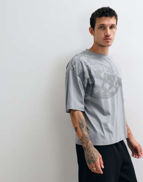 ASOS DESIGN boxy oversized t-shirt with street graphic in olive - view 1