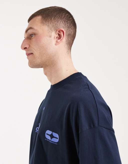 ASOS DESIGN boxy oversized t-shirt with street text graphic in purple, 5 of 5