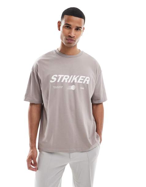 ASOS DESIGN boxy oversized t-shirt with summer back graphic in navy - view 1