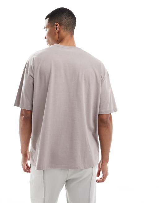 ASOS DESIGN boxy oversized t-shirt with summer back graphic in navy