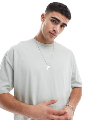 ASOS DESIGN BOXY OVERSIZED T-SHIRT WITH TEXT BACK APPLIQUE 