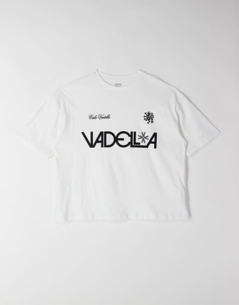 ASOS DESIGN boxy oversized t-shirt with text graphic in white - view 1