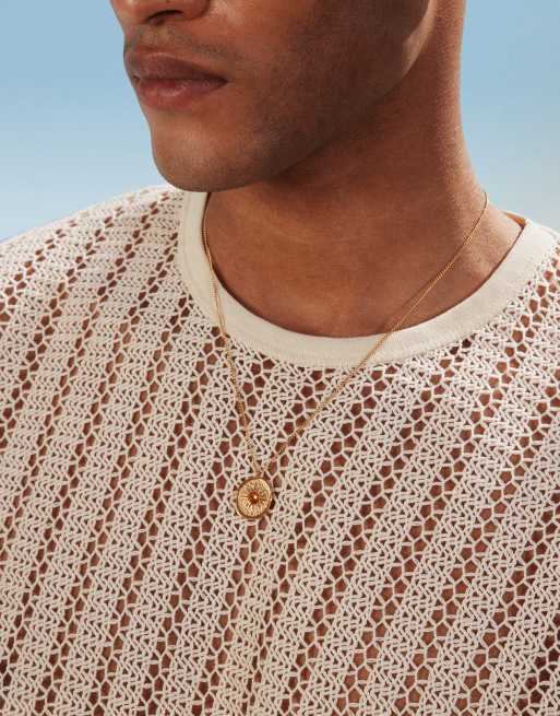 ASOS DESIGN boxy oversized tank in beige crochet
