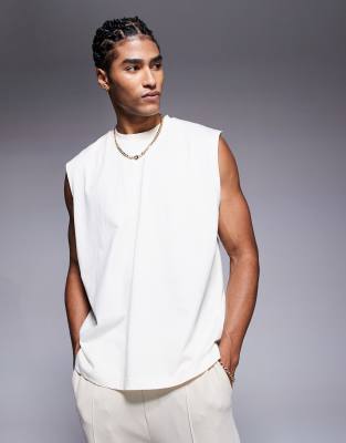 ASOS DESIGN BOXY OVERSIZED TANK WITH BACK PRINT 