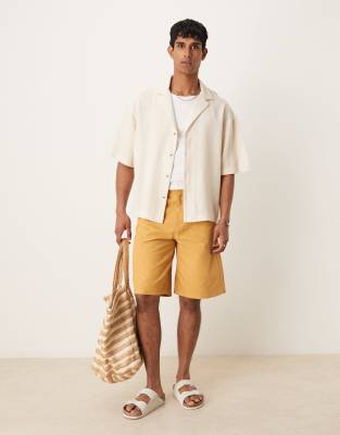 Asos Design Boxy Oversized Textured Shirt