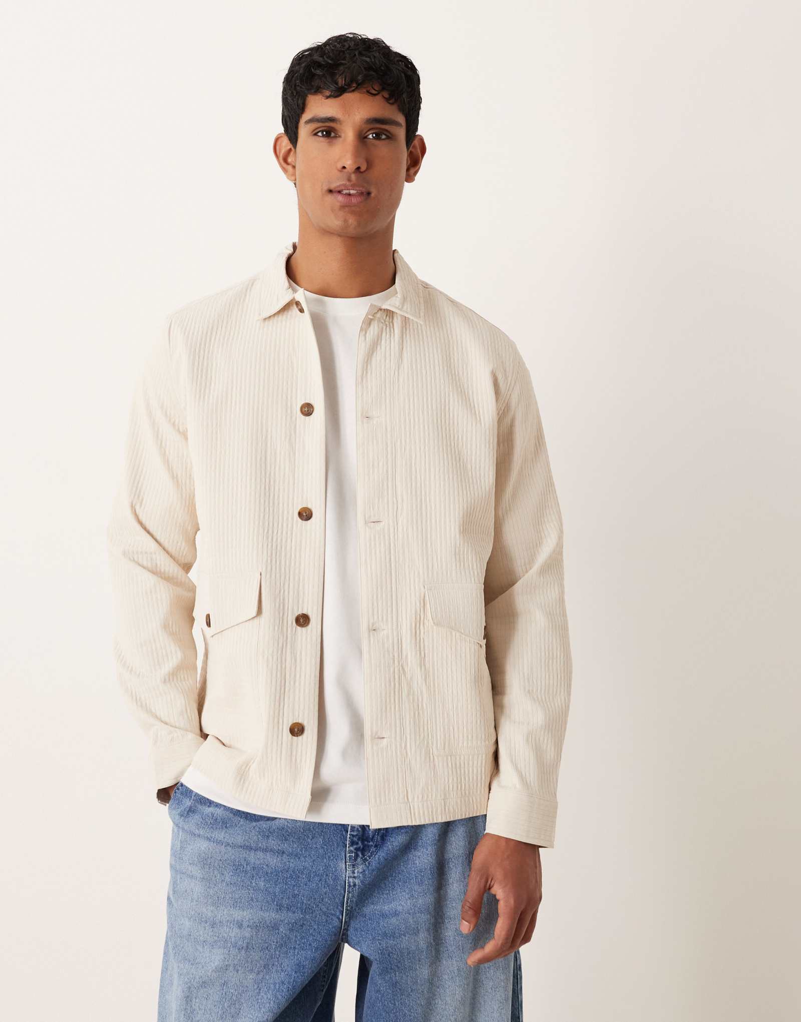 ДИЗАЙНЕРСКАЯ рубашка свободного покроя ASOS с текстурой оверсайз из камня