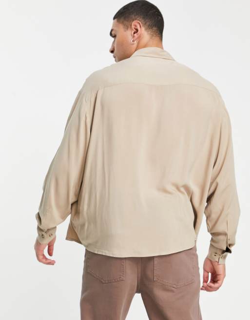 asos oversized viscose shirt