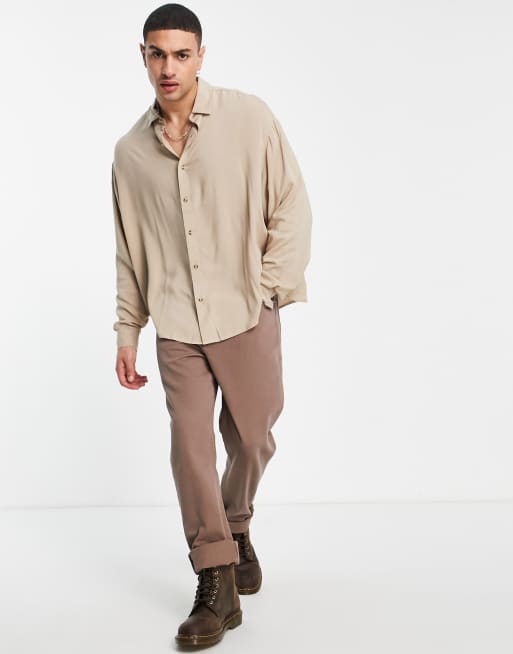 asos oversized viscose shirt