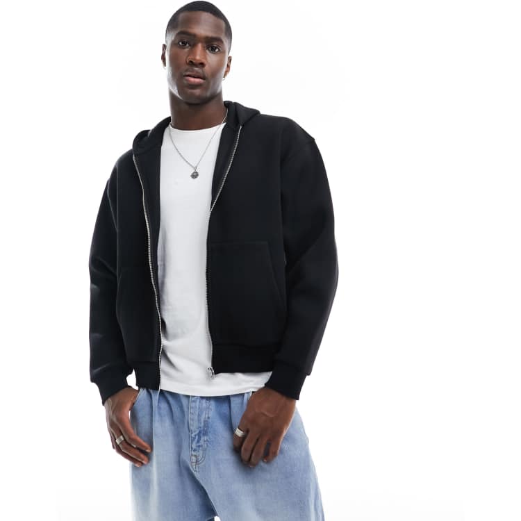 【boohoo】★Oversized Boxy Heavyweight Zip Through Hoodie★ Oversized Boxy Zip Through Heavyweight Hoodie | boohooMAN USA