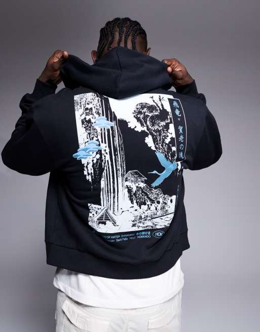 Graphic back print hoodie sale