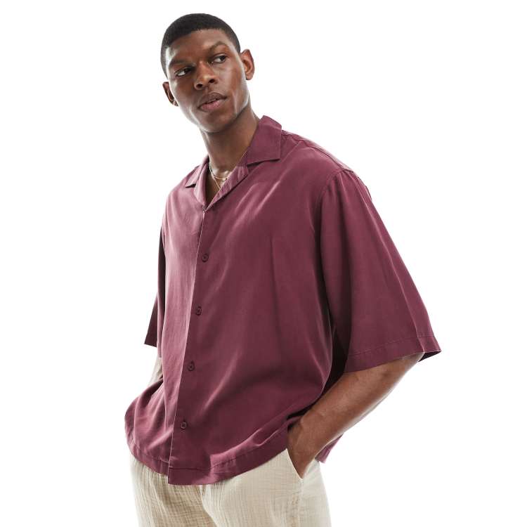 maroon dress shirt Poplin | French Cuff | 100% Cotton main image 1