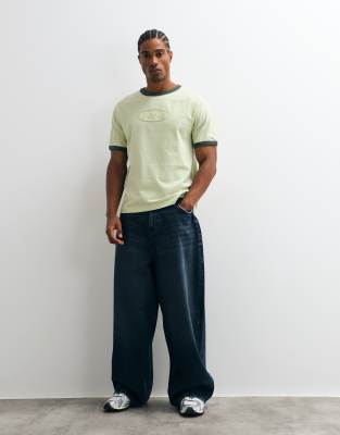 Asos Design Boxy Regular Ringer T-shirt In Multi