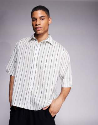 Asos Design Boxy Regular Shirt In Green