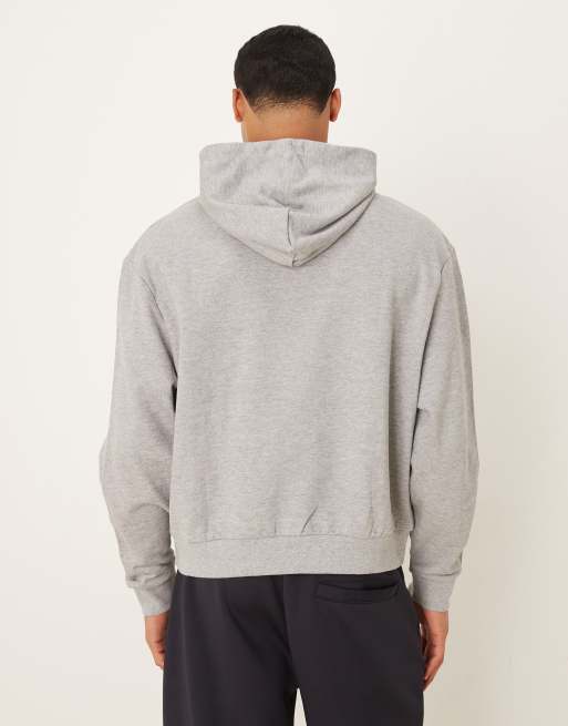 ASOS DESIGN boxy relaxed hoodie in gray, 3 of 5