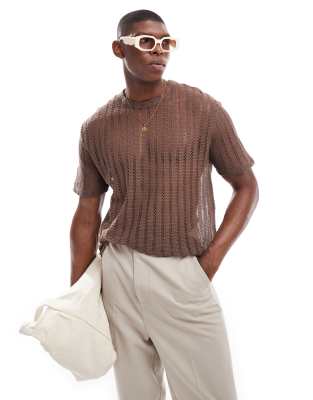 Big Rooster Relaxed T-Shirt Brown