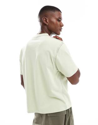 Asos Design Boxy Relaxed T-shirt In Green