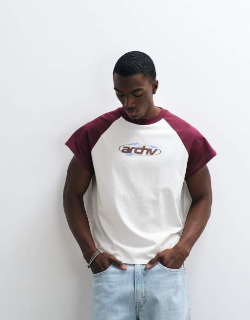 ASOS DESIGN boxy relaxed t-shirt with text graphic in off white, 3 of 5