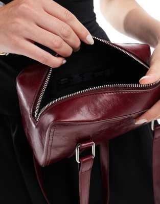 Asos Design Boxy Shoulder Bag In Red