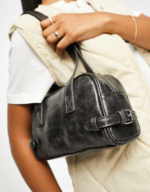 ASOS DESIGN boxy shoulder bag in gray
