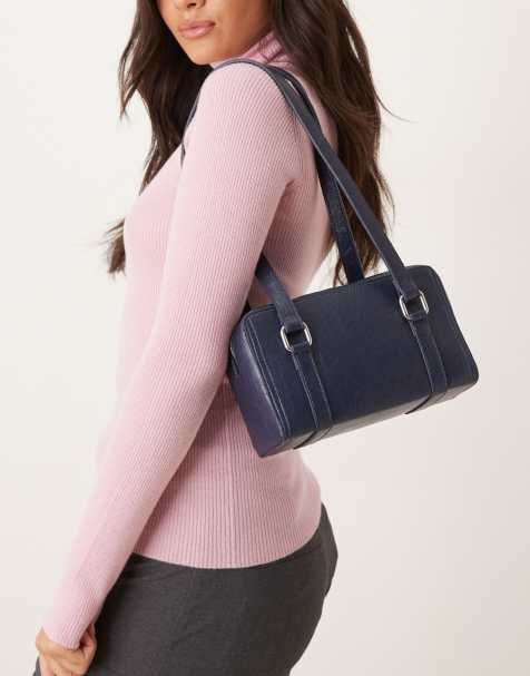 ASOS DESIGN boxy shoulder bag in navy - view 1