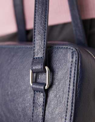 Asos Design Boxy Shoulder Bag In Blue