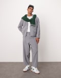[ASOS DESIGN] ASOS DESIGN boxy slouchy suit jacket in grey-Black XL GREY