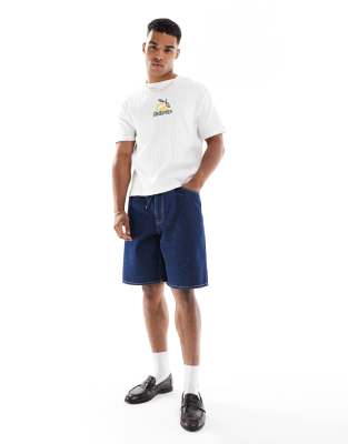 Asos Design Boxy Standard Fit T-shirt With Fruit Embroidery In White