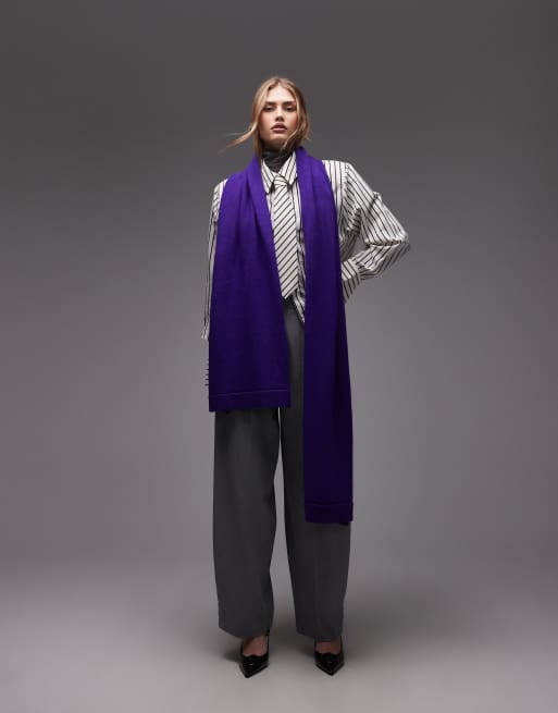 ASOS DESIGN boxy striped shirt with shoulder pads and neck tie, 4 of 4