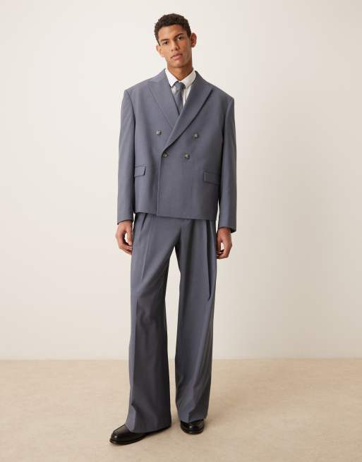 ASOS DESIGN boxy suit jacket in light blue, 2 of 5