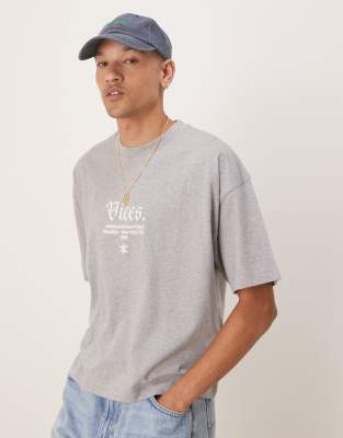ASOS DESIGN BOXY T-SHIRT WITH GOTHIC TEXT GRAPHIC 
