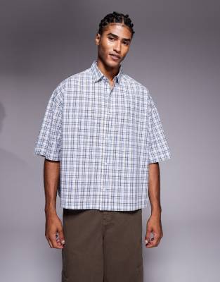 Asos Design Boxy Volume Oversized Shirt In Gold