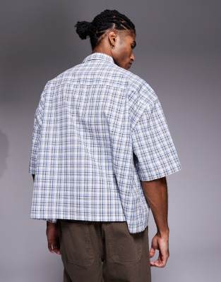 Asos Design Boxy Volume Oversized Shirt In Gold