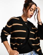 Urban Bliss exclusive knit ribbed midi cardigan in black - part of