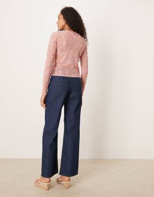 ASOS DESIGN boyfriend jeans in striped denim