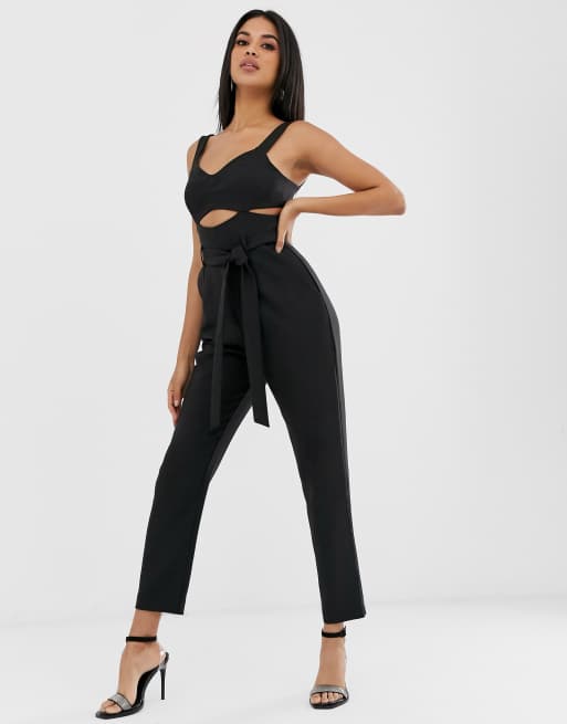 ASOS DESIGN jumpsuit with crop top layer in broderie, ASOS