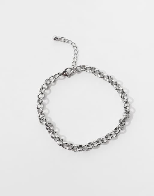 ASOS DESIGN - Bracciale a catenina in acciaio inossidabile resistente all'acqua argentato  , 3 di 3