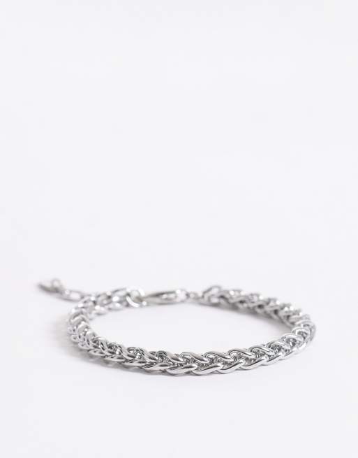 ASOS DESIGN - Bracciale a catenina in acciaio inossidabile resistente all'acqua tonalità argento, 3 di 3