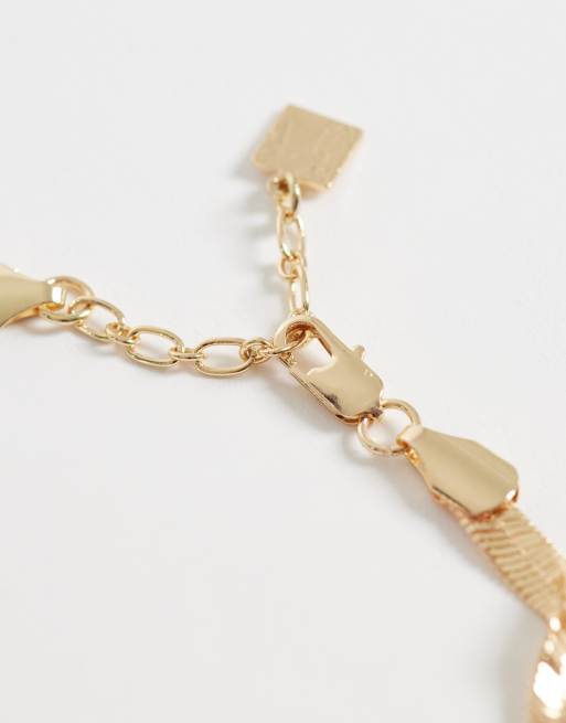 ASOS DESIGN - Bracciale dorato con catenina attorcigliata, 3 di 3