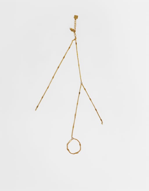 ASOS DESIGN bracciale impermeabile in acciaio inossidabile color oro, 1 di 3
