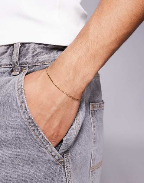 ASOS DESIGN - Bracciale in argento sterling placcato oro a catena - view 1