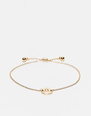 ASOS DESIGN - Braccialetto dell'amicizia color oro con simbolo della bilancia