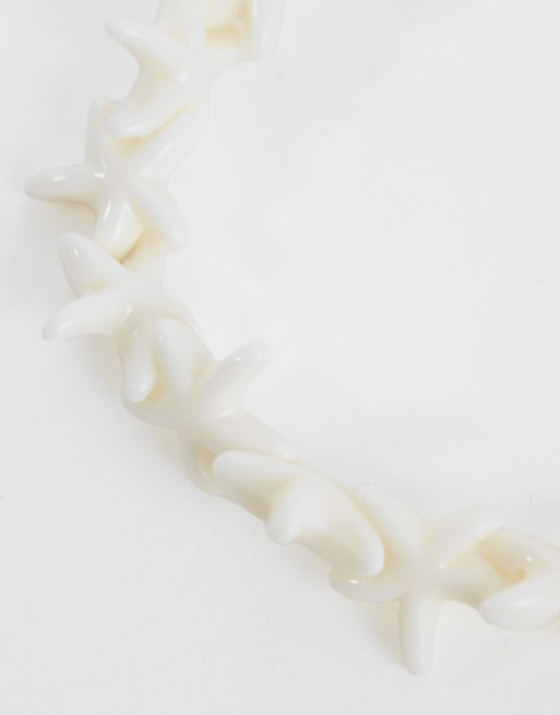 ASOS DESIGN - Bracelet à étoiles de mer en perles - Blanc, 2 de 3