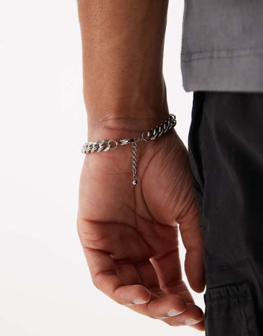 ASOS DESIGN - Bracelet à maillons épais en acier inoxydable réistant à l'eau - Argenté  , 3 de 3
