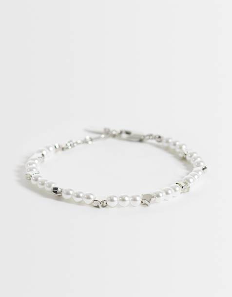 ASOS DESIGN bracelet blanc à perles fantaisie et étoiles en perles - view 1